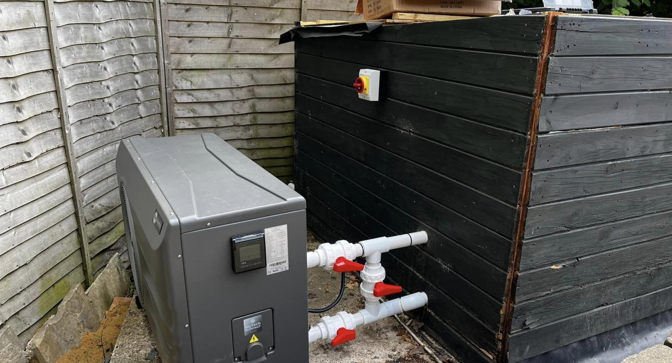 Pool Heat pump install in East Sussex